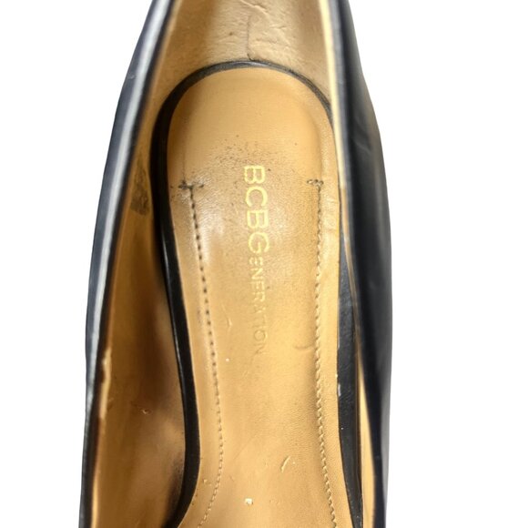 BCBGeneration Heels Size 8 1/2 Black/Beige Business Casual Classic Comfortable - Picture 7 of 16